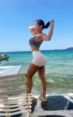 Adriana posing on the beach 