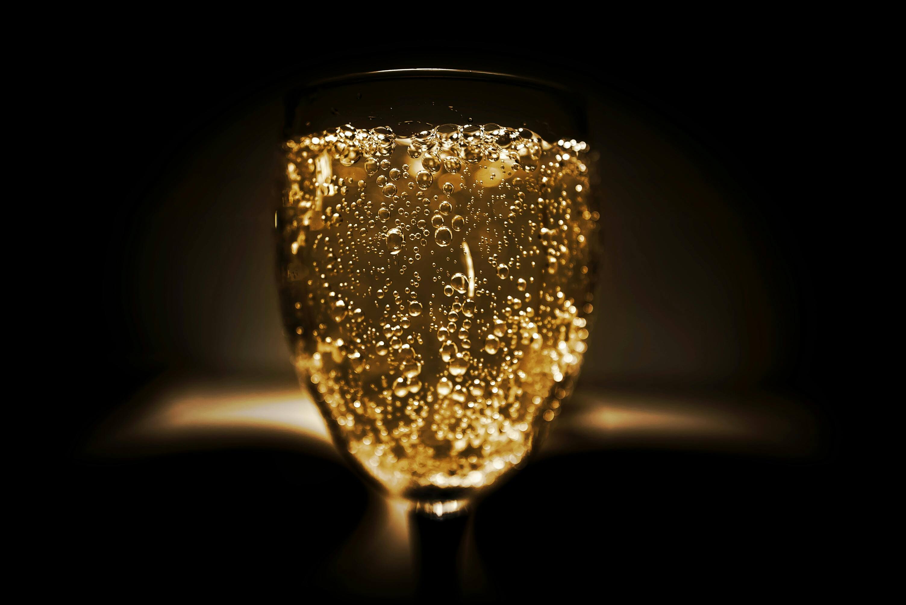 champagne in a glass